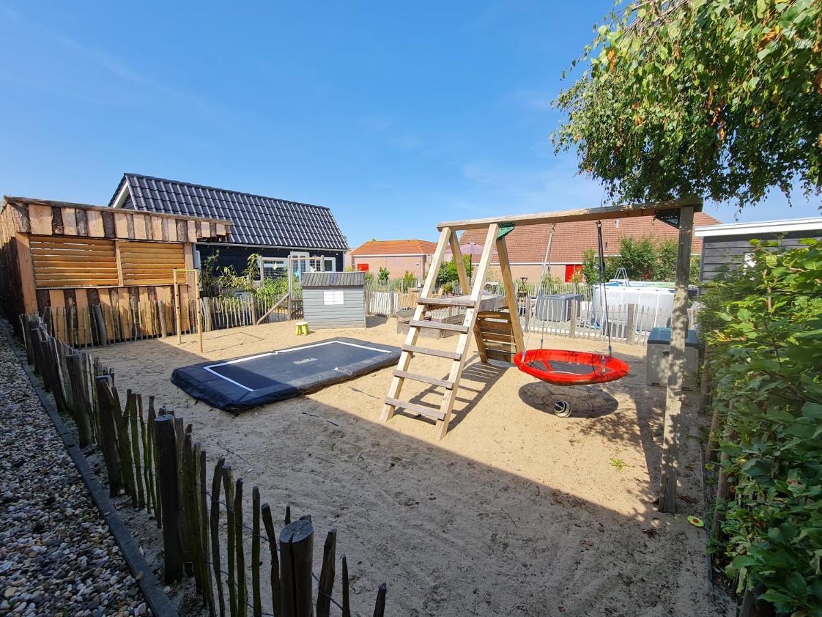 Wellness Chalet Met Jacuzzi, Sauna, Omheinde Tuin, Sint-Annaland Eksteriør bilde